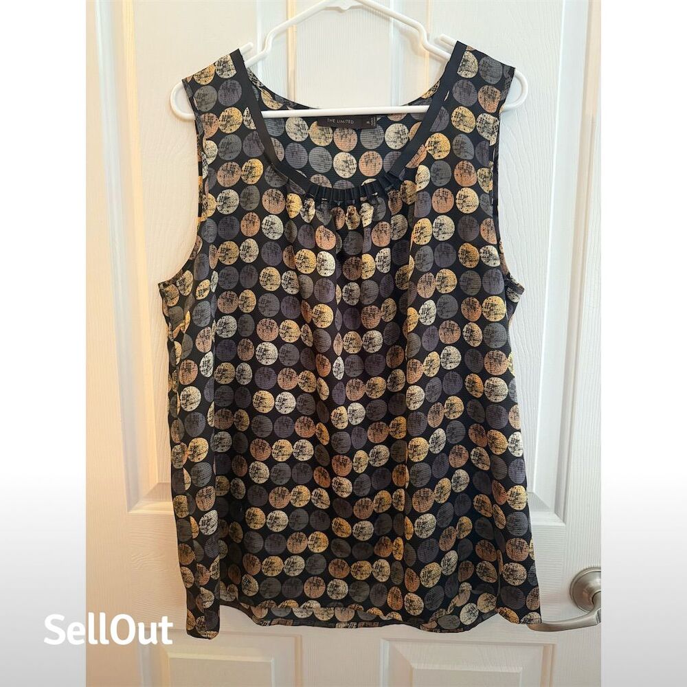 The Limited Sleeveless Blouse Circle Print XL